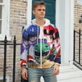 thumbnail image 3 of Power Rangers Zip Up Hoodies Unisex Realistic 3D Print Sweatshirt Long Sleeve Hooded Jacket Coat 2XL, 3 of 8
