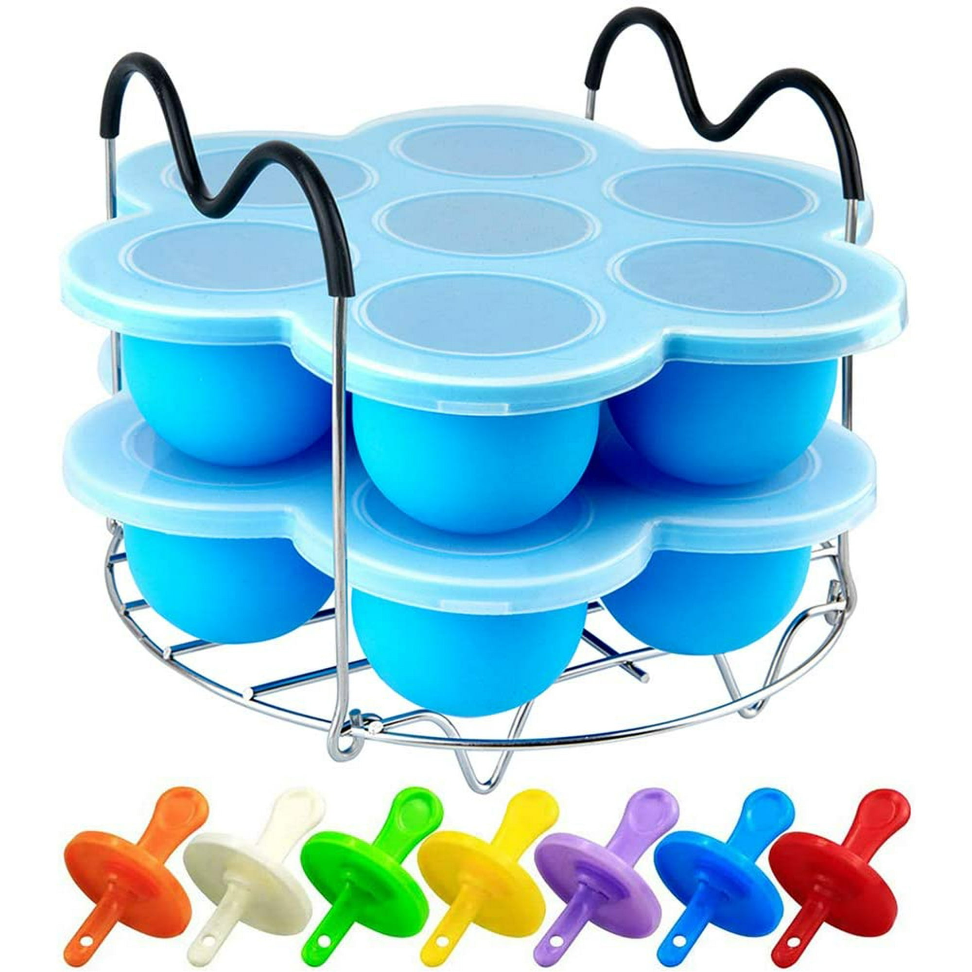 Pressure Cooker Silicone Egg Bites Mold and Steamer Rack Trivet with Handles Compatible with Instant Pot Accessories 3pcs set for 6qt 8qt Electric Pressure Cooker Walmart