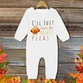 thumbnail image 3 of MHZLDYZ Baby Boy Clothes Infant Boy And Girl Romper Long Sleeved Round Neck Letter Printing Thanksgiving Jumpsuit Bodysuit Baby Outfit Baby Boy Onesies 0-3 Months (White,24M), 3 of 4