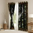thumbnail image 3 of Camo Green Blackout Curtains American Flag Curtains, Camouflage Hunting Deer Animal Print Curtains & Drapes Rustic Branches Leaves Farmhouse Window Curtains 42''Wx84''L, 3 of 5