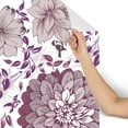 thumbnail image 3 of Karissma Violet Floral Removable Wallpaper 10'L x 24''W, 3 of 4