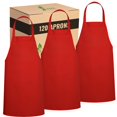 thumbnail image 1 of Delantal impermeable GREEN LIFESTYLE para chef y cocina, rojo, paquete de 120, 1 of 6