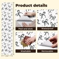 thumbnail image 5 of Peel and Stick Wallpaper Hand Drawn Ribbon Bows Small Stars Black White Wall Mural 23.6in x 9.8ft Self Adhesive Removable Wall Paper Renter Friendly Wallpaper for Nursery Bedroom Cabinets, 5 of 8