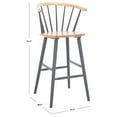thumbnail image 3 of SAFAVIEH Blanchard Bar Stool, Natural/Grey, Set of 2 (21.7 in. W x 20.5 in. D x 41.5 in. H), 3 of 13
