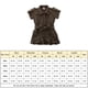 thumbnail image 2 of Vestido de niña con volantes multicapa, camisa de manga corta, vestido de línea A (marrón 18-24M) Tmvgtek Para estrenar, 2 of 9