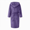 thumbnail image 5 of NOLDARES Mens Hooded Bathrobe Pure Cotton Terry Cloth Long Robe for Men Super Absorbent Quick Drying Spa Robe(Purple,One Size), 5 of 5