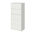 thumbnail image 3 of Hirsh 30 Inch Wide 5 Drawer Metal Lateral File Cabinet for Home and Office, Holds Letter, Legal and A4 Hanging Folders, White, 3 of 5