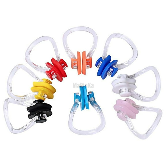 MaPinKa 8 Pack of Waterproof Silicone Nose Clips - Soft Latex Plugs for Kids and Adults - Surfing and Swimming Nose Plug Protector