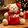 thumbnail image 3 of Orangide Christmas Bear Stuffed Animal Doll with Storage Bag Cute Santa Plush Toy Drawstring Organizer Cozy Holiday Decor Gift for Kids Adults, 3 of 6