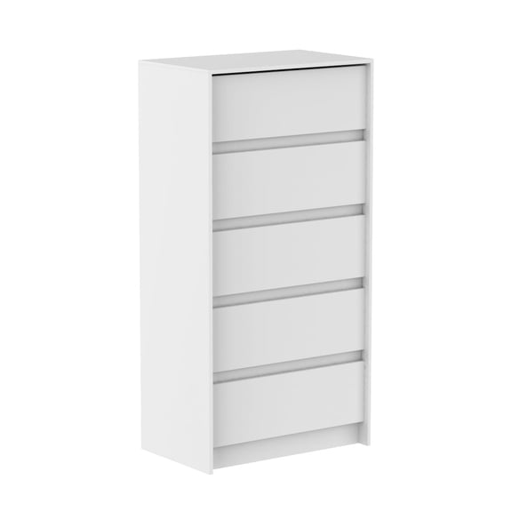 Alex 5-Drawer Chest White – Modern Storage Dresser Made in Canada