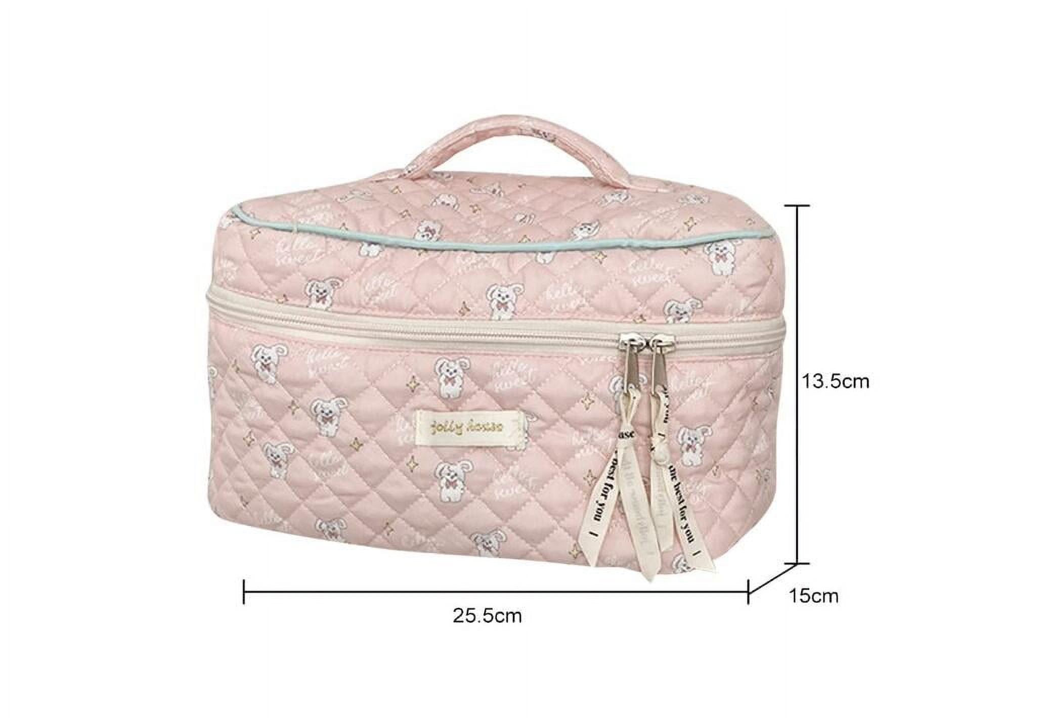 PINKCONA Cosmetic Bags for Women, Cute Floral Makeup Bag, Organizer Storage  Make Up Bag, Travel Toiletry Bags, Handbags Purses (Tulip/Big)
