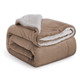 thumbnail image 1 of Cobija Polar Matrimonial Frazada Suave Con Sherpa Calientita CAQUI, 1 of 5