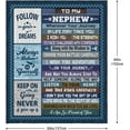 thumbnail image 5 of Nephew Gifts from Auntie, Nephew Gifts Blanket 60"x50", Nephew Gifts from Aunt, Nephew Birthday Gifts, Nephew Gift from Uncle, Nephew Gift Ideas for Christmas Graduation, Gift for Nephew Throw Blanket, 5 of 7