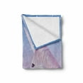 thumbnail image 2 of Horse Soft Flannel Fleece Throw Blanket, Akhal Teke Unicorns by the Sea Exchange Glances Under the New Moon and Stars, Cozy Plush for Indoor and Outdoor Use, 50" x 70", Lilac and Blush, by Ambesonne, 2 of 6