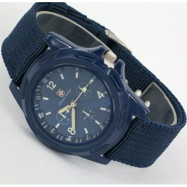 Reloj de pulsera de nailon de moda para hombre, sencillo, con correa de tela, reloj militar, tendencia, reloj deportivo con aguja luminosa, reloj para hombre y mujer