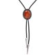 thumbnail image 2 of de cuero Bolo Tie, Western Classic Ties, Indian Bolotie, - rojo Soledad Corbata de piedras preciosas occidentales, 2 of 9