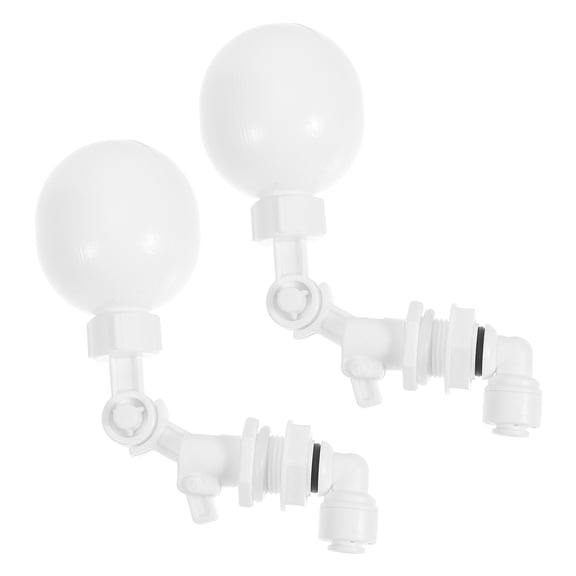 Homoyoyo White PP Auto Fill Float Valve for Drinking Dispensers 2Pcs