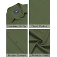 thumbnail image 4 of COOFANDY Men' Button Up Shirt Short Sleeve Dress Shirt Wrinkle Free Stretch Casual Business Shirt, 4 of 6