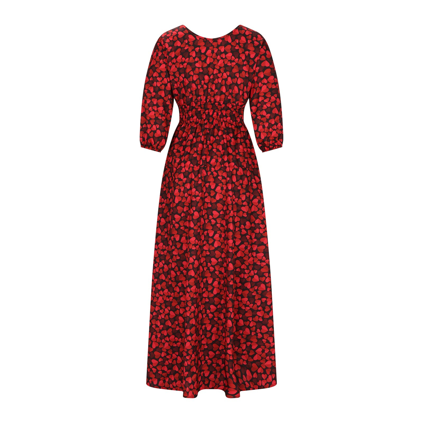 Plus Size Maxi Dress for Women Sexy Deep V Neck 3/4 Sleeve Boho Print Long Dress Wedding Party Casual Dress