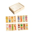 thumbnail image 3 of Rompecabezas a juego de madera a juego Porthweight de cubo ligero Portable juguetes de bloqueo de aprendizaje temprano para niños Viajes a casa, 3 of 9