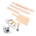 thumbnail image 1 of Board Gnocchi Pasta Making Tools Kit Beechwood Stainless Steel Pasta Roller Pin Set with Ravioli Stamp Maker Cutter Gnocchi Board for Kitchen, 1 of 7