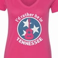 thumbnail image 4 of Inktastic I'd Rather Be in Tennessee Women's V-Neck T-Shirt, 4 of 5