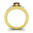 thumbnail image 4 of 2.00 Carat Sparkle Round Cut Garnet Gemstone & Natural Diamond Wedding Ring for Women Solid 18K Yellow Gold Size 11.5 by Diamond-Capitals, 4 of 8