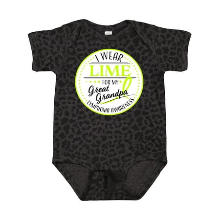 

Inktastic I Wear Lime for My Great Grandpa- Lymphoma Awareness Gift Baby Boy or Baby Girl Bodysuit