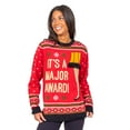 thumbnail image 5 of It's Major Award Leg Lamp Red Ugly Christmas Sweater, 5 of 5