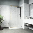 thumbnail image 6 of VIGO Elan E-Class 36 in. L x 48 in. W x 82 in. H Frameless Sliding Shower Enclosure Kit in Matte Gold with Clear Glass, 6 of 11