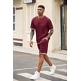 thumbnail image 3 of COOFANDY Men's 2 Pieces Cotton Linen Set Long Sleeve Henley Shirts Casual Beach Pants With Pockets Summer Yoga Outfits, 3 of 7