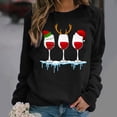 thumbnail image 2 of Sudadera de manga larga con estampado navideño informal con cuello redondo para mujer a la moda Fridja ghj987+4286, 2 of 4