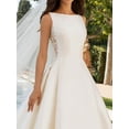 thumbnail image 5 of French Retro Lace Advanced Texture Satin Slim Bridal Simple Elegant Trailing Wedding Dress, 5 of 6