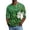 Army Green, variant on Men's St. Patrick's Day Shamrock Henley Shirt 3/4 Sleeve Casual Clover Print Top