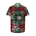 thumbnail image 5 of Blusa y camisa de manga corta con cuello vuelto para hombre Camisa de manga corta con estampado navideño para hombre Tops casuales con cuello vuelto Camisa Blusa Tops para hombre, 5 of 5