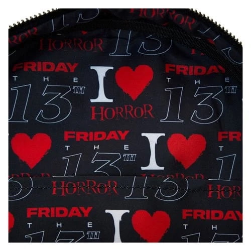 Loungefly Warner Brothers Friday The 13th I Heart Horror Mini Backpack