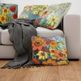 thumbnail image 2 of 1PC Spring Summer Pillow Covers 18x18,Outdoor Floral Pillow Case, Sunflower Garden Cushion Covers for Holiday Home Seasonal Party Spring Summer Decoration, 2 of 5