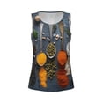 thumbnail image 3 of Picia Various Herbs And Spices In Spoons Pattern Women's Workout Tank Top,Breathable Activewear,Slim Fit Athletic Top,Versatile Workout Moisture-wicking top-Small, 3 of 9