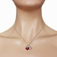 thumbnail image 3 of Galaxy Gold 14K White Gold 4.4 Carat Natural Diamonds and Ruby Heart Necklace - July Birthstone - Passion & Protection - 16" to 24" - Fine Jewelry for Women, 3 of 3