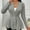 Gray, variant on ZANKLEY Women's Peplum Blazer Jackets Business Casual Work Blazers Textured Button Front Long Sleeve Fall Outfits