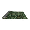 thumbnail image 2 of Ahgly Company Indoor Square Abstract Turquoise Blue Modern Area Rugs, 7' Square, 2 of 4