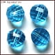 K9 Glass Imitation Austrian Crystal Beads Grade AAA Faceted Round Deep Sky Blue 8mm Hole: 0.9~1mm Mixed Color