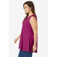 thumbnail image 3 of Woman Within Plus Size Sleeveless Fit-And-Flare Tunic Top, 3 of 4