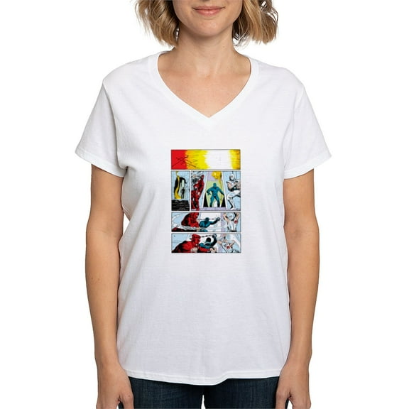 CafePress - GI Joe Storm Shadow Comic S Women's V Neck T Shirt - Womens Cotton V-Neck T-shirt