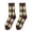 Coffee, variant on Women Mid Tube Socks Autumn Winter Warm Home Footwear Plaid Pattern Fashion Casual Daily Hosiery Comfort Black