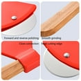 thumbnail image 7 of Stainless Steel Axe Shaped Pizza Cutter with Wooden Handle, Roller Pizza Knife Wheel, Easy Clean Pizza & Cake Cutter for Kitchen, Restaurant, Parties, 21x10cm, 7 of 7