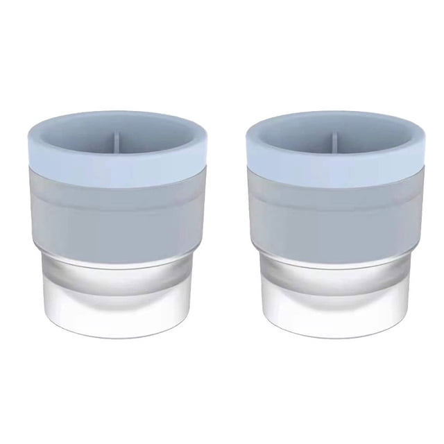 Molde de silicona para hacer hielo, bandeja grande con esferas redondas para cócteles de whisky, fácil de desmoldar y rápido