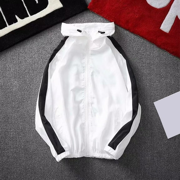Men Breathable Sun Protection Hooded Jacket Coat Windbreaker Outwear Thin