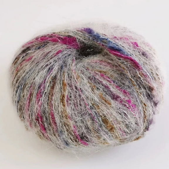 NAMZI Soft Plush Wool Acrylic Fancy Loop Yarn for Doll Hair Making,Crochet Knitting,Needle Felting Doll Hair | Curly Hair Coils of Wool Felt Carded Sheep Wool,Roving,Fiber(50g，A215)