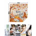 thumbnail image 4 of Orange Pumpkin Gnomes Fall Cloth Napkins Set of 6 Reusable Dinner Napkins, Branches Leaves Thanksgiving Rustic Cocktail Napkin Washable Table Napkins for Wedding/Holiday Party/Baby Shower 20"x20", 4 of 7